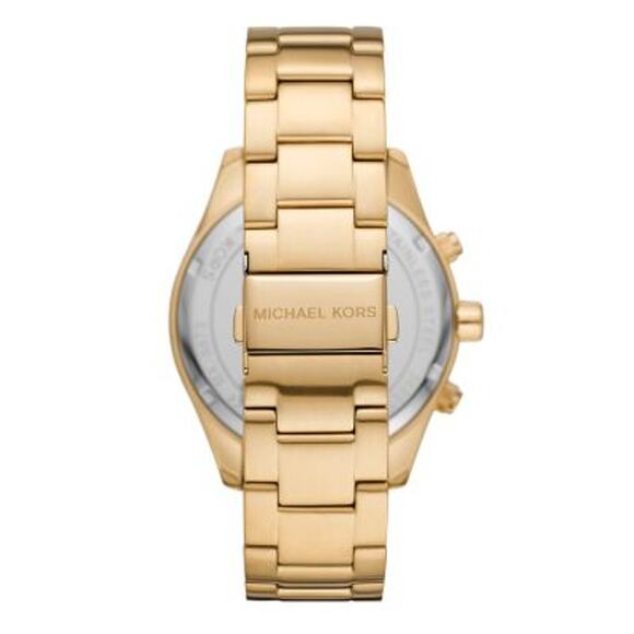 Michael Kors Men's Chronograph Layton Gold Tone Stainless Steel Glam Watch 45mm - Picture 2 of 11